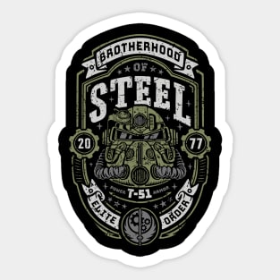 Knight of Steel T-51 v2 distressed Sticker